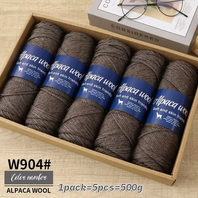 Coarse Alpaca Wool Yarn – 5 x 100g Skeins (500g) - Bascora