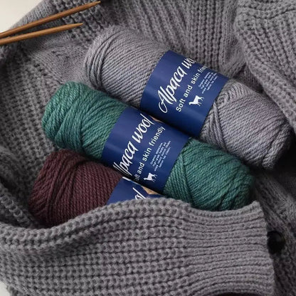 Coarse Alpaca Wool Yarn – 5 x 100g Skeins (500g) - Bascora