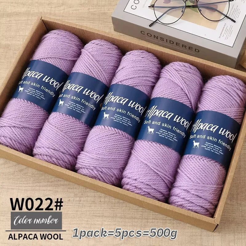 Coarse Alpaca Wool Yarn – 5 x 100g Skeins (500g) - Bascora