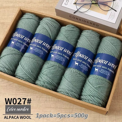 Coarse Alpaca Wool Yarn – 5 x 100g Skeins (500g) - Bascora