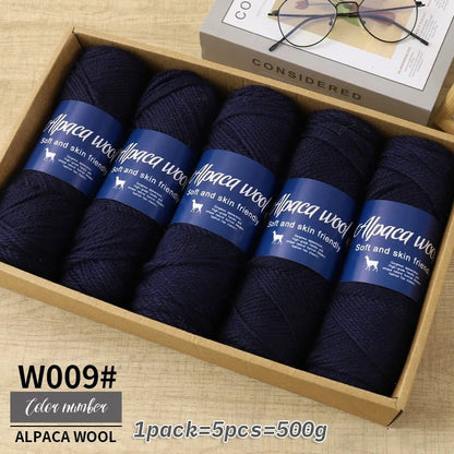 Coarse Alpaca Wool Yarn – 5 x 100g Skeins (500g) - Bascora