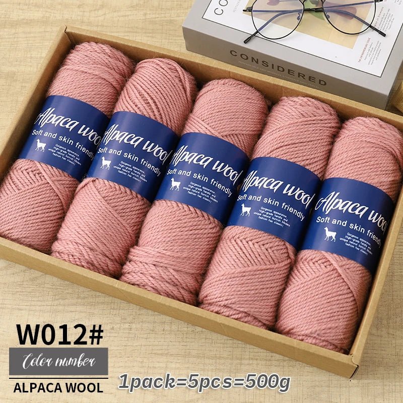 Coarse Alpaca Wool Yarn – 5 x 100g Skeins (500g) - Bascora