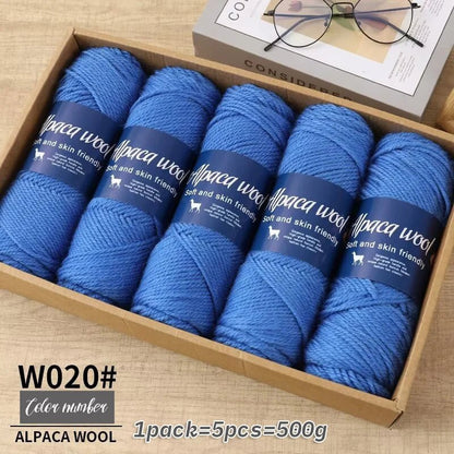 Coarse Alpaca Wool Yarn – 5 x 100g Skeins (500g) - Bascora