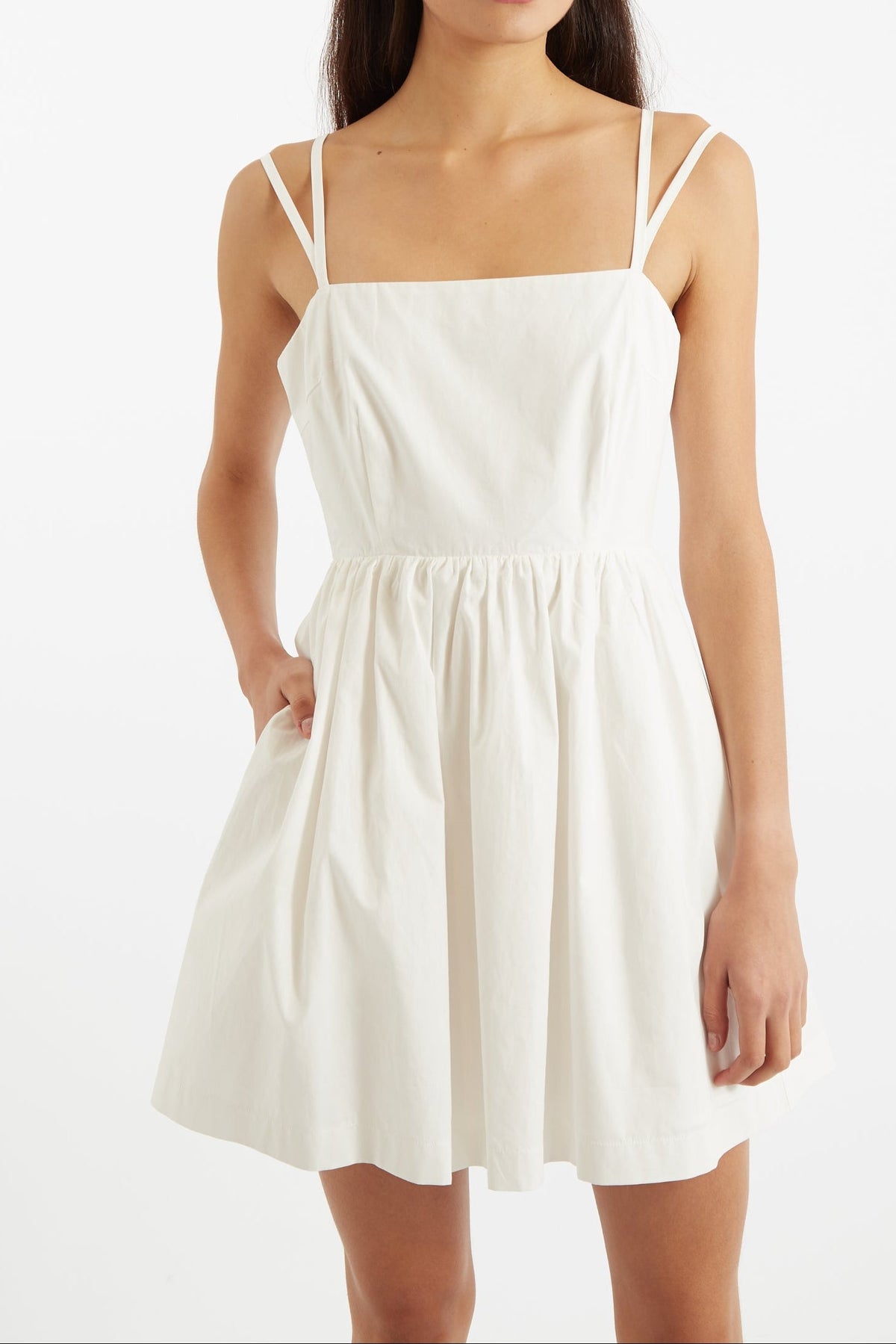 Coryn Poplin Strappy Mini Dress - Bascora
