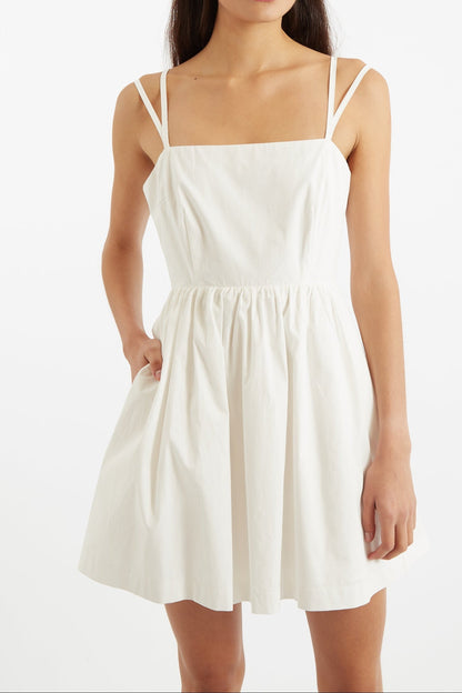Coryn Poplin Strappy Mini Dress - Bascora