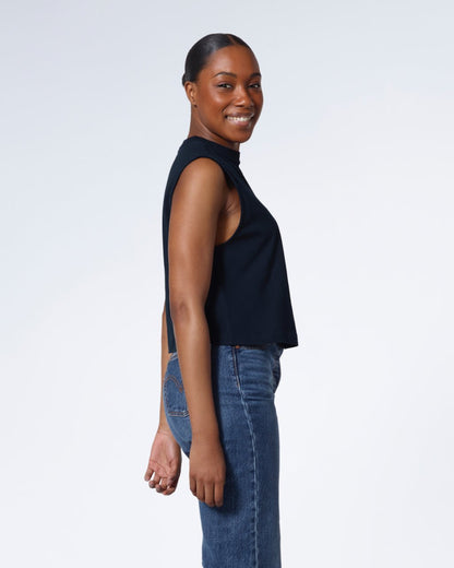 Crew Neck Organic Tank Top - Bascora