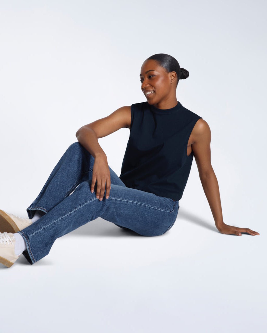 Crew Neck Organic Tank Top - Bascora