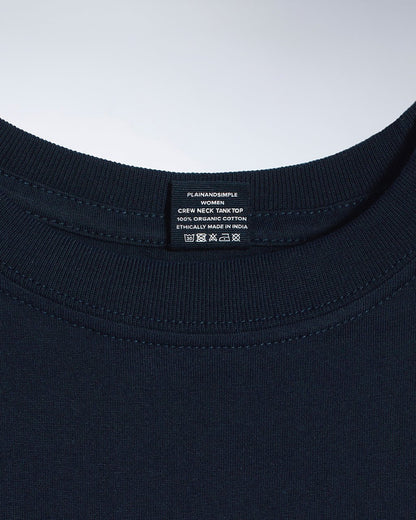 Crew Neck Organic Tank Top - Bascora