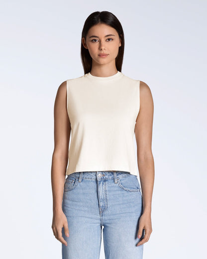 Crew Neck Organic Tank Top - Bascora