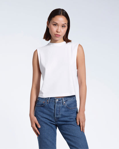 Crew Neck Organic Tank Top - Bascora