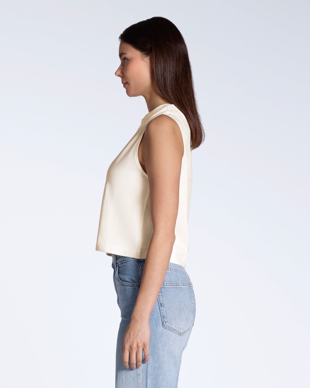 Crew Neck Organic Tank Top - Bascora