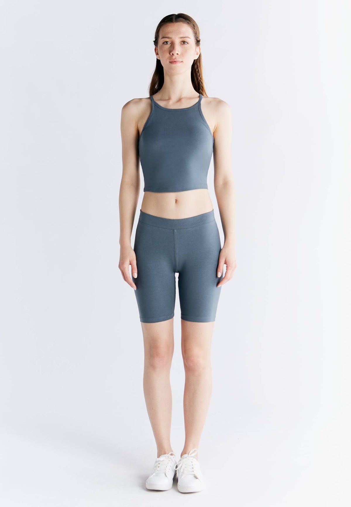 Organic High-Waisted Stretch Shorts for Women