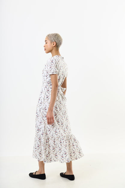 Elois Regency Print Empire Waist Midaxi Dress - Bascora