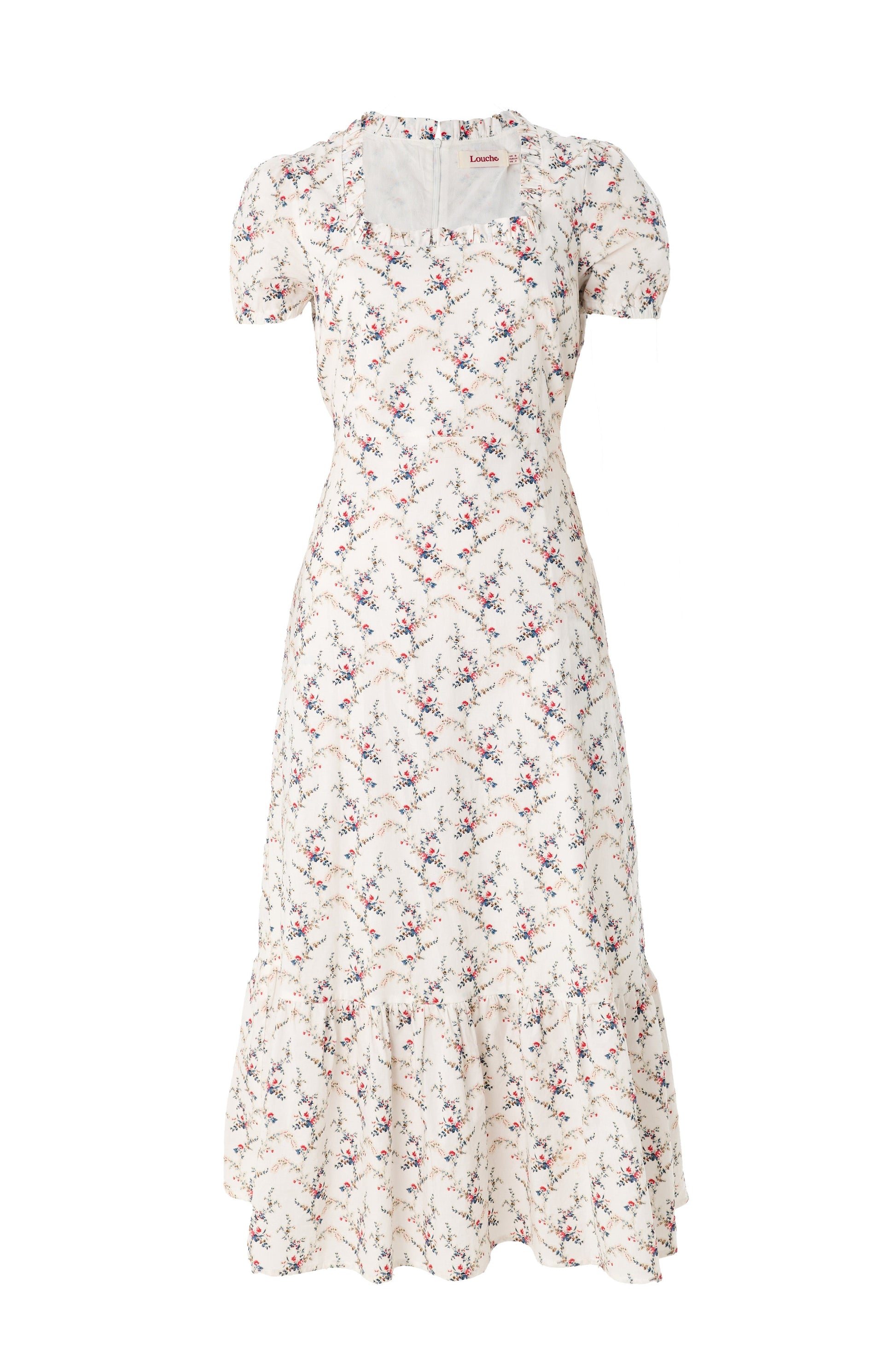 Elois Regency Print Empire Waist Midaxi Dress - Bascora