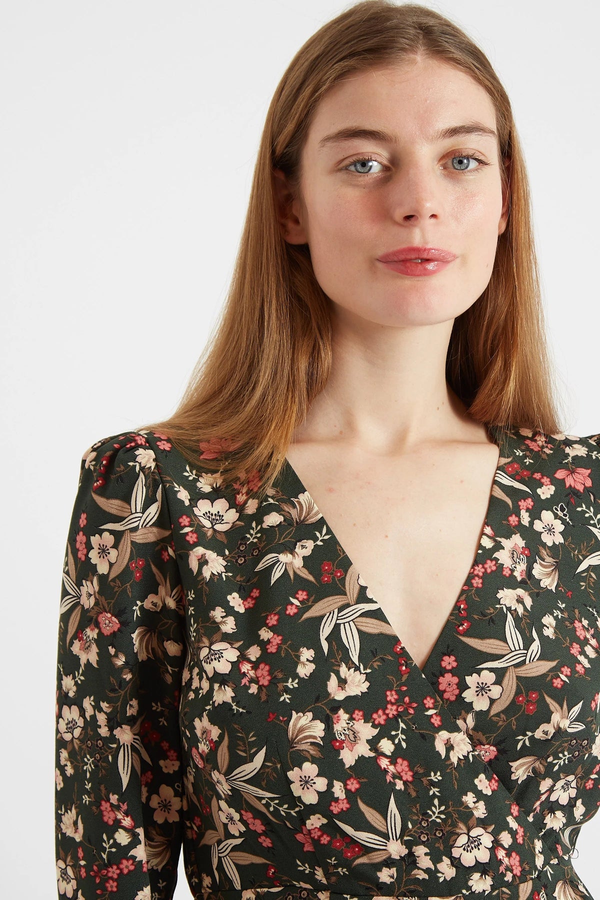 Eveleen Tapestry Print Long Sleeve Midi Dress - Bascora