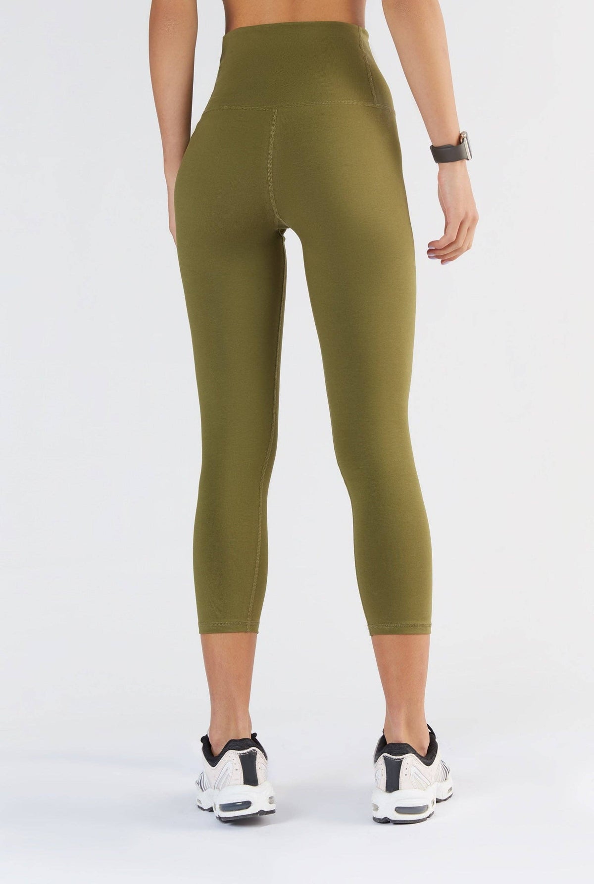 Earth Wardrobe Organic Cotton High-Rise 7/8 Stretch Leggings: Womens