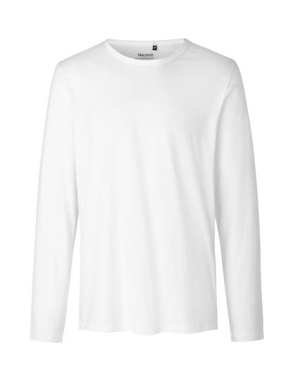 white Fairtrade Organic Long Sleeve T-shirt | Bascora