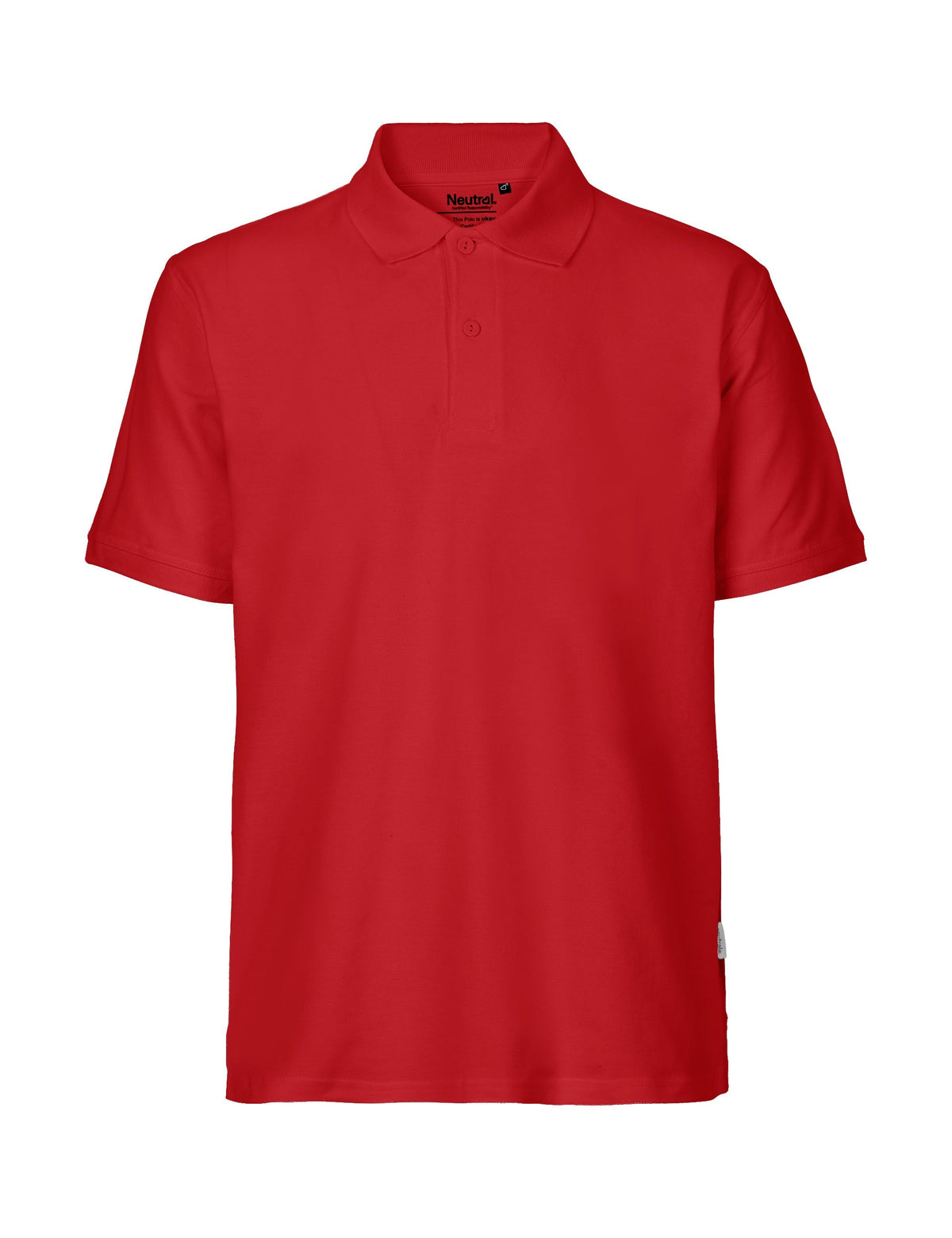 red Fairtrade Organic Polo Shirt – Men's - Bascora