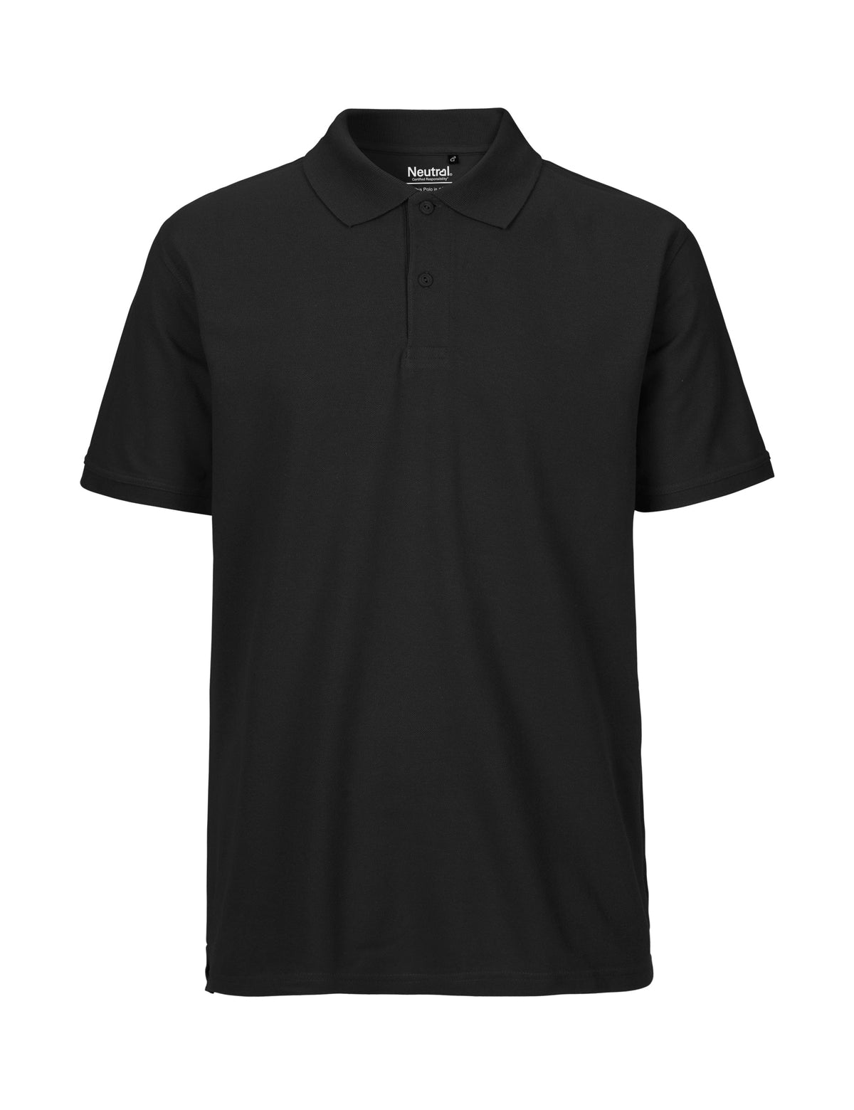 black Fairtrade Organic Polo Shirt – Men's - Bascora