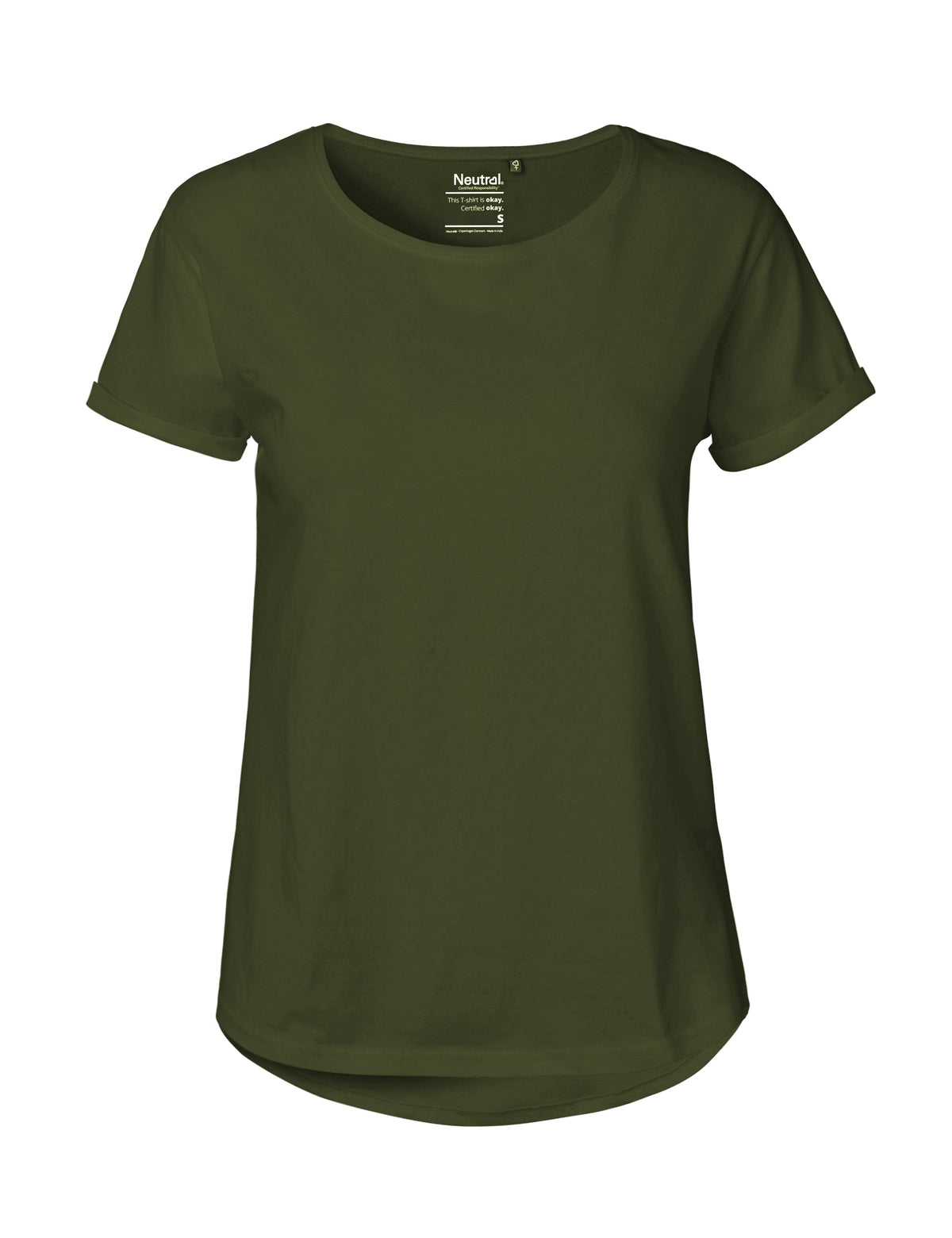 Fairtrade Organic Roll Up Sleeve T-shirt – Women's - Bascora