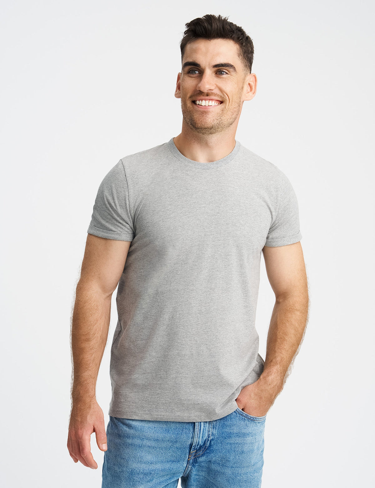 Fairtrade Organic Rolled Sleeve T-shirt – Men's - Bascora