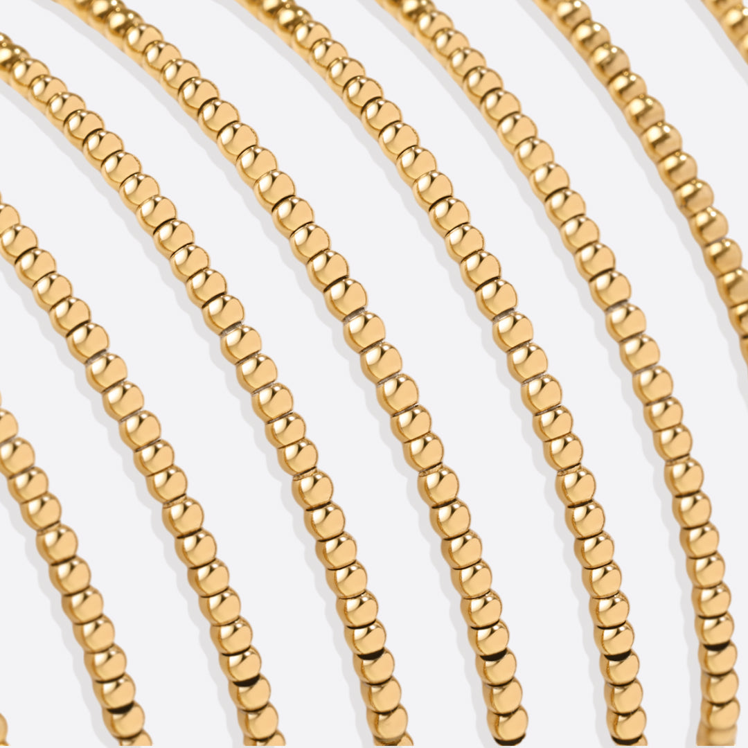 Savaé Design Gold Beaded Birthstone Bracelet