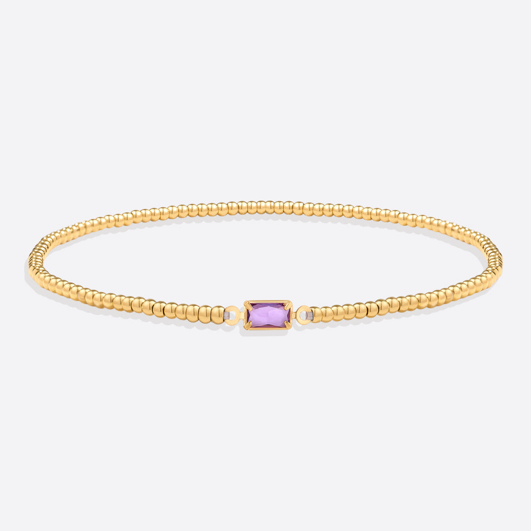 Savaé Design Gold Beaded Birthstone Bracelet