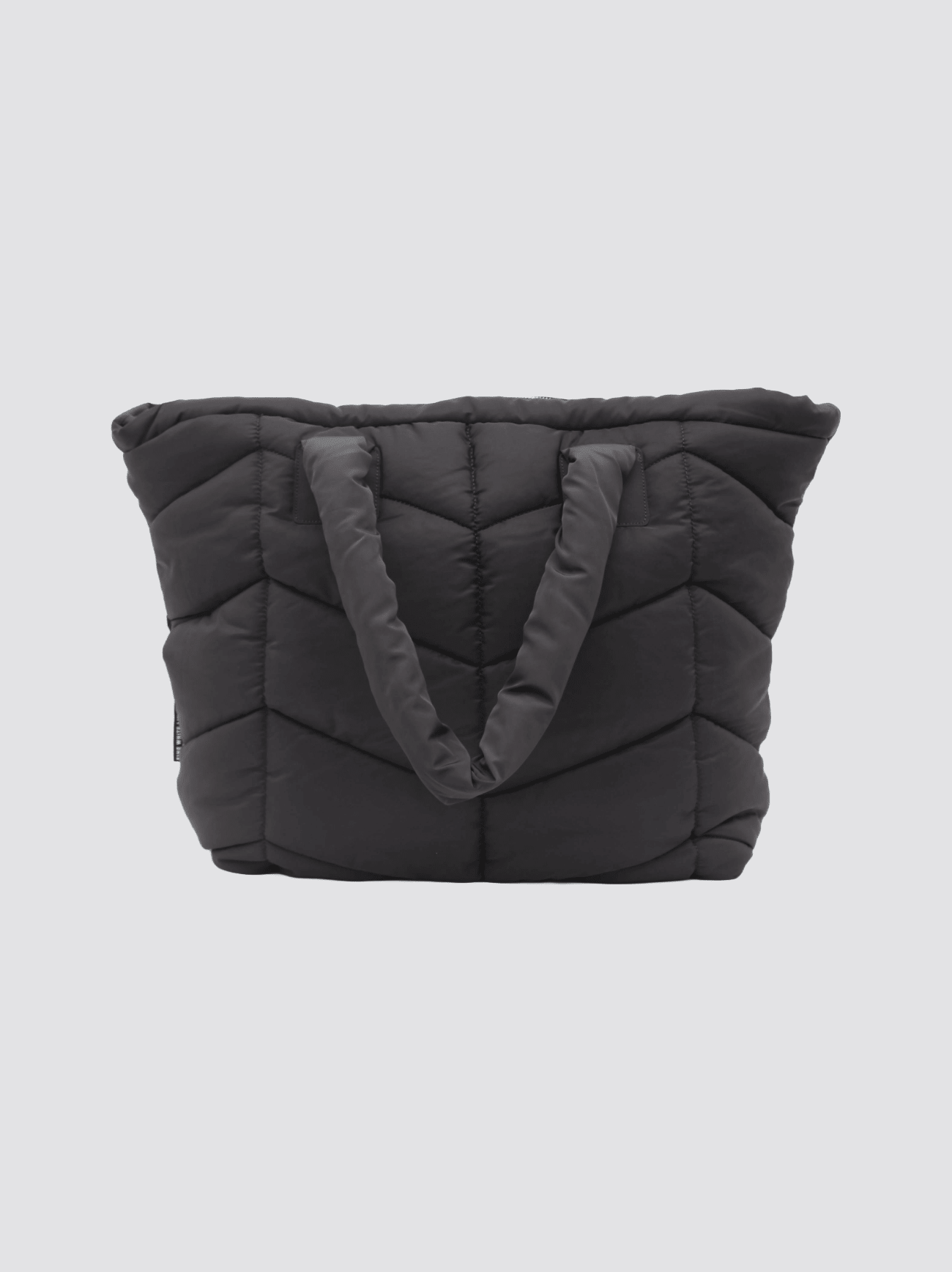 Fine White Line Padded Tote Bag - Bascora