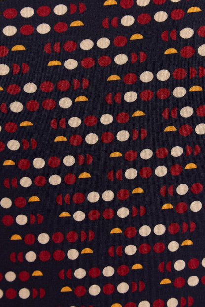 Foster Retro Dots Print Jersey Trouser - Bascora
