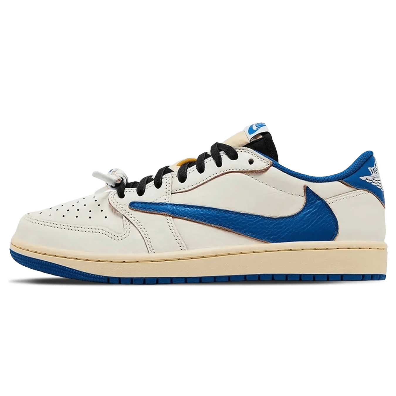 Fragment Design x Travis Scott x Air Jordan 1 Retro Low OG 'White Blue' - Bascora
