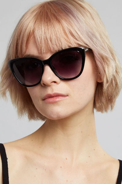 Gail Cat Eye Detail Sunglasses - Bascora