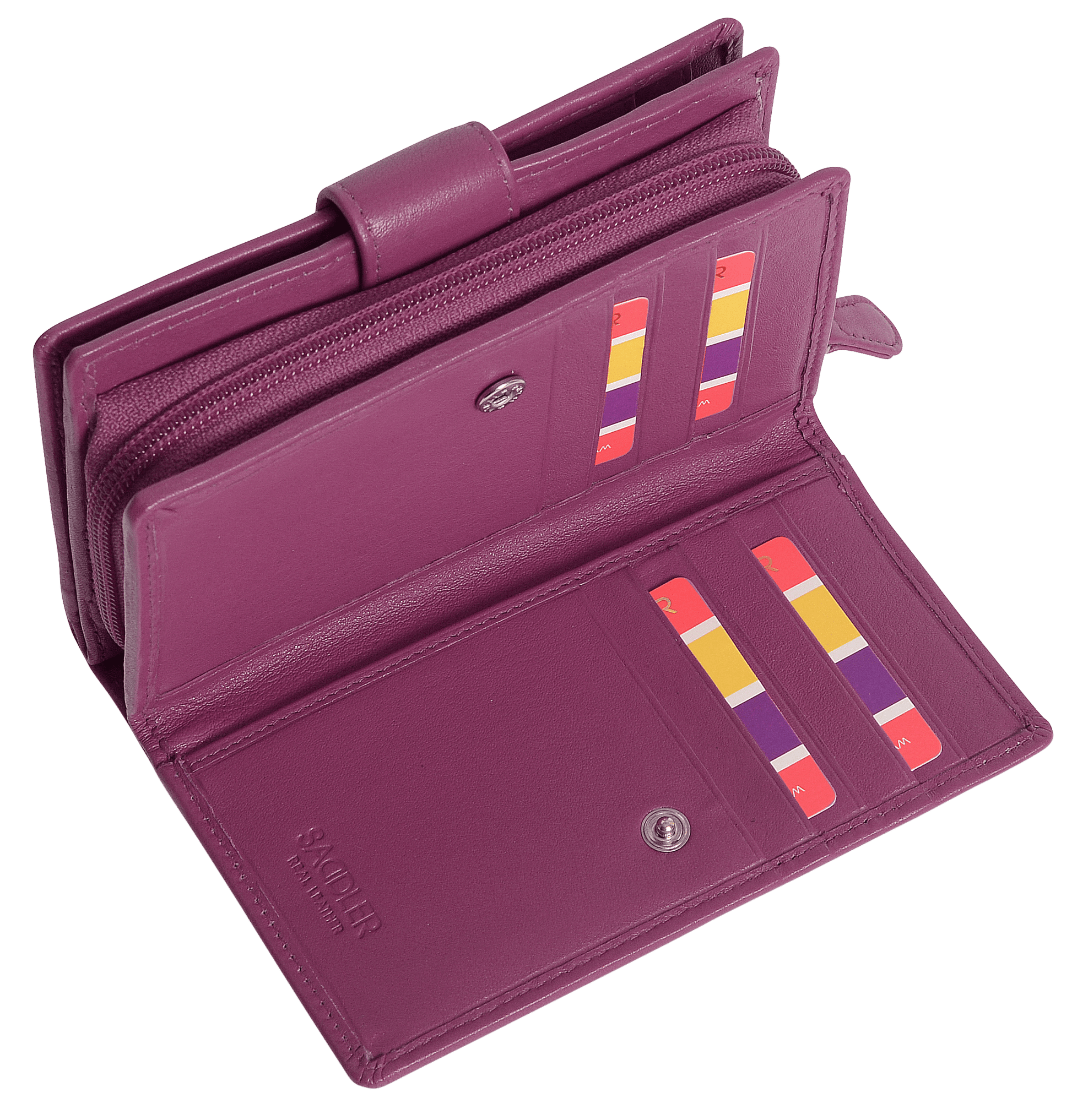 Georgie RFID Leather Double-Sided Purse - Bascora