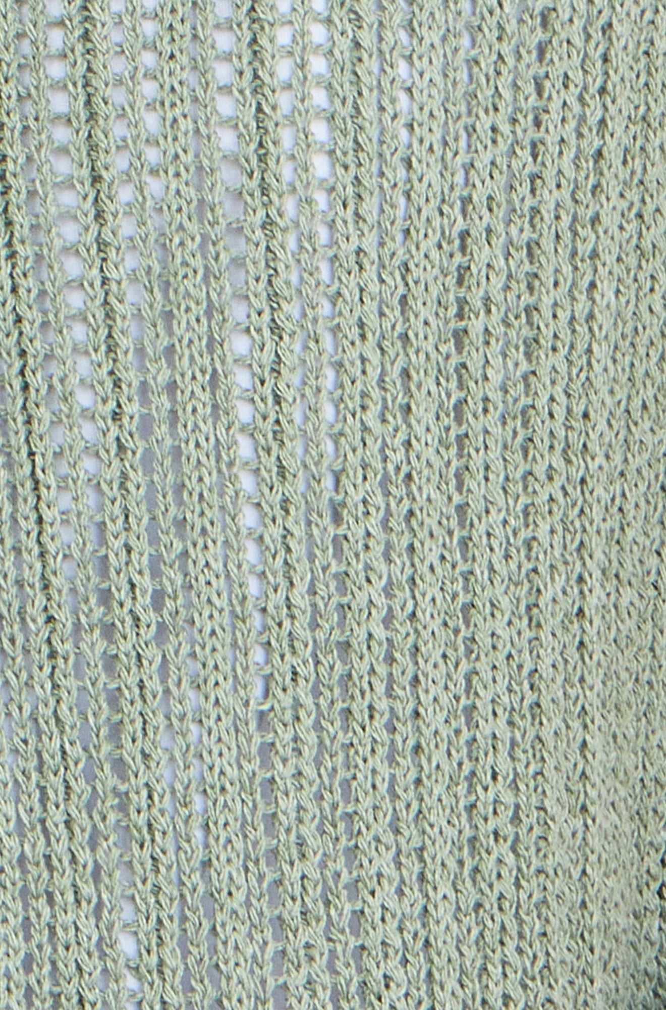 Green Knitted Cotton Tie Waistcoat Top - Bascora