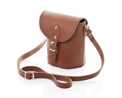 Handmade Leather Barrel Bag – Chestnut - Bascora
