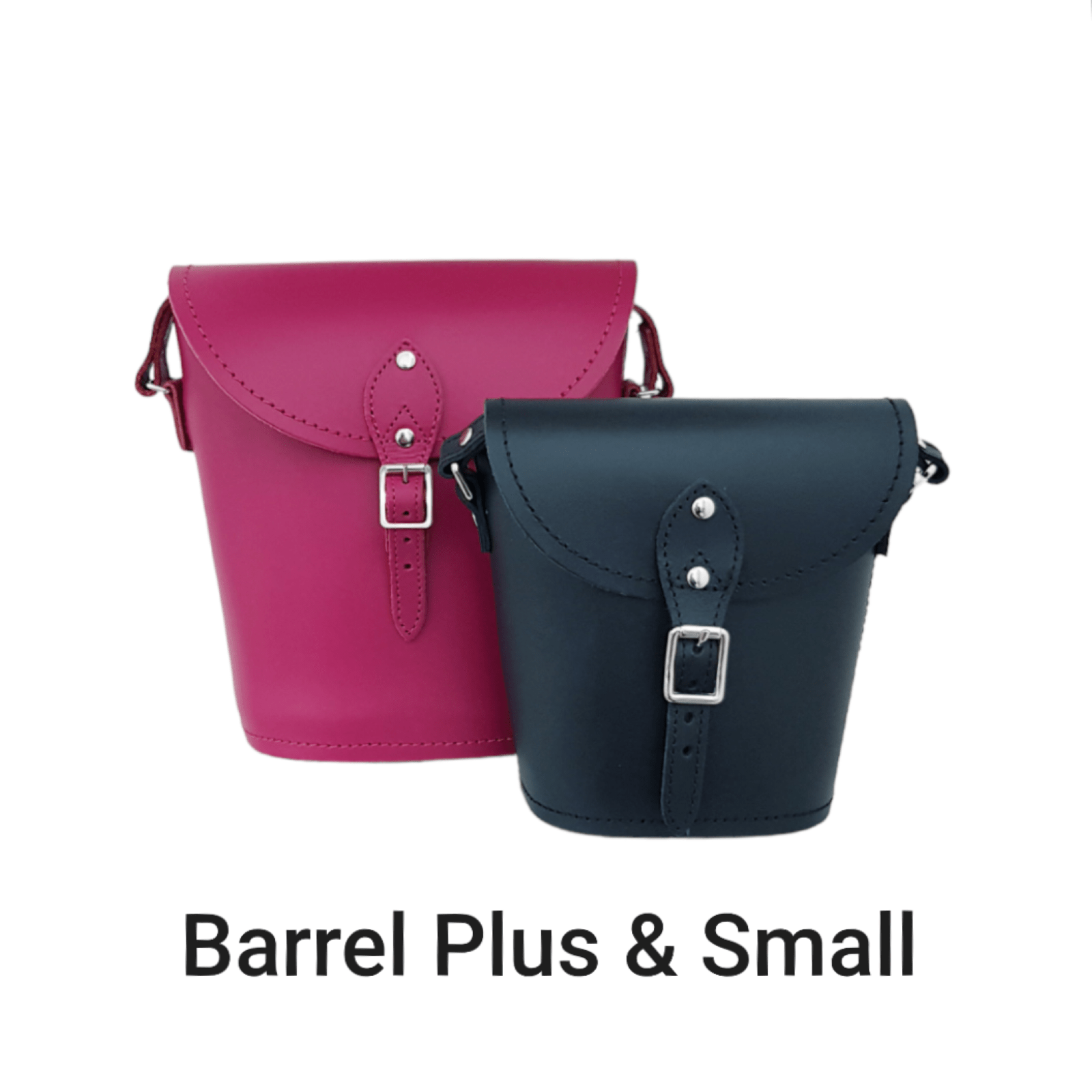 Handmade Leather Barrel Bag - Graphite - Bascora