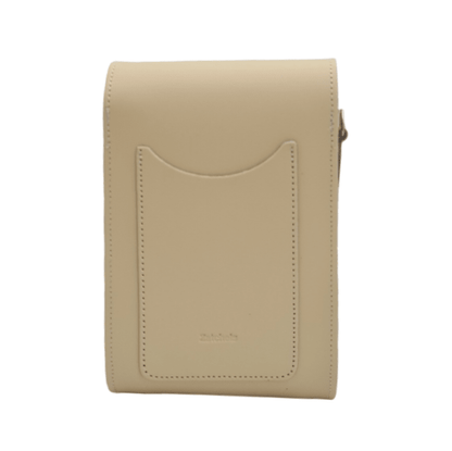 Handmade Leather Festival Phone Bag – Cream - Bascora