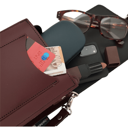 Handmade Leather Festival Phone Bag – Cream - Bascora