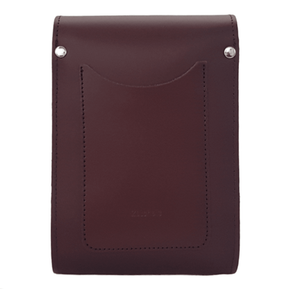 Handmade Leather Festival Phone Bag - Marsala Red - Bascora