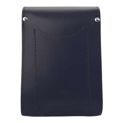 Handmade Leather Festival Phone Bag - Navy Blue - Bascora