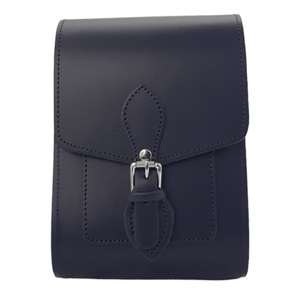 Handmade Leather Festival Phone Bag - Navy Blue - Bascora