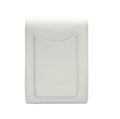 Handmade Leather Festival Phone Bag - White - Bascora