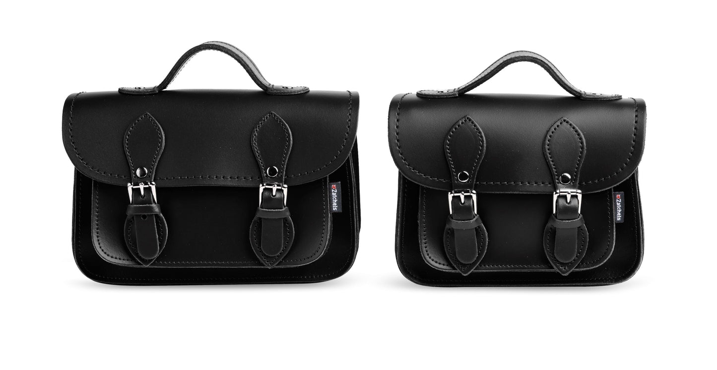 Handmade Leather Micro Satchel Black