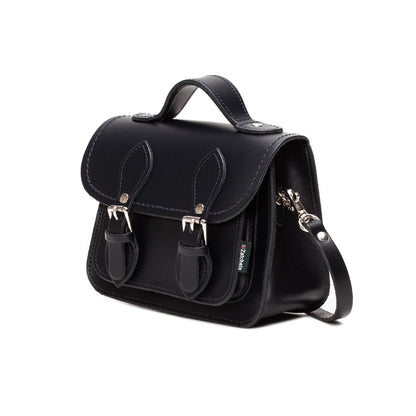 Handmade Leather Micro Satchel Black
