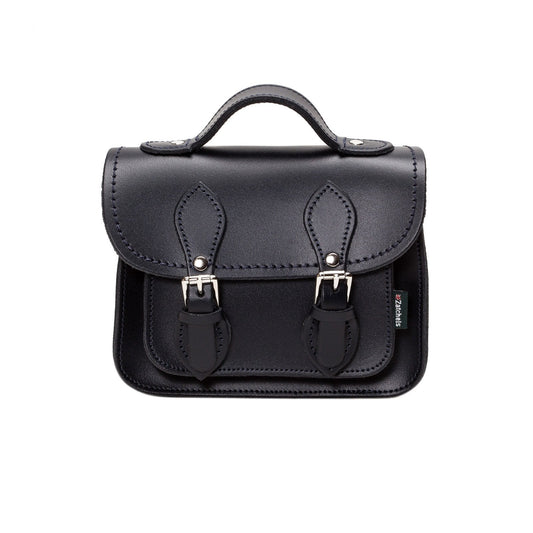 Handmade Leather Micro Satchel Black