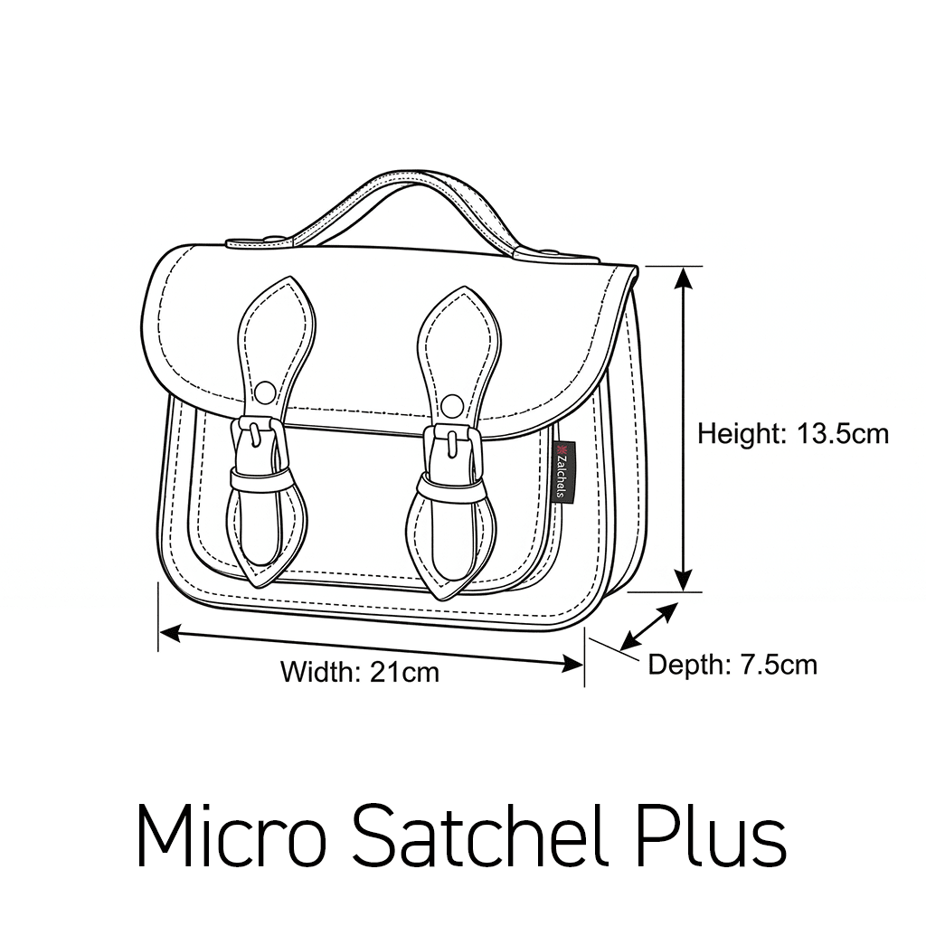 Handmade Leather Micro Satchel Graphite