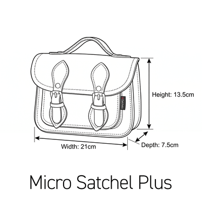Handmade Leather Micro Satchel Graphite