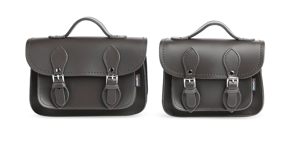 Handmade Leather Micro Satchel Graphite