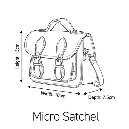 diagram Handmade Leather Micro Satchel Iced Coffee
