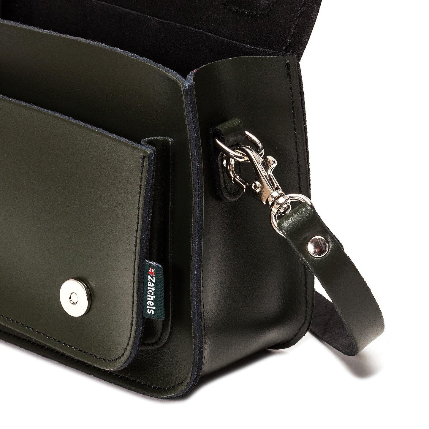 Handmade Leather Micro Satchel Ivy Green | Bascora
