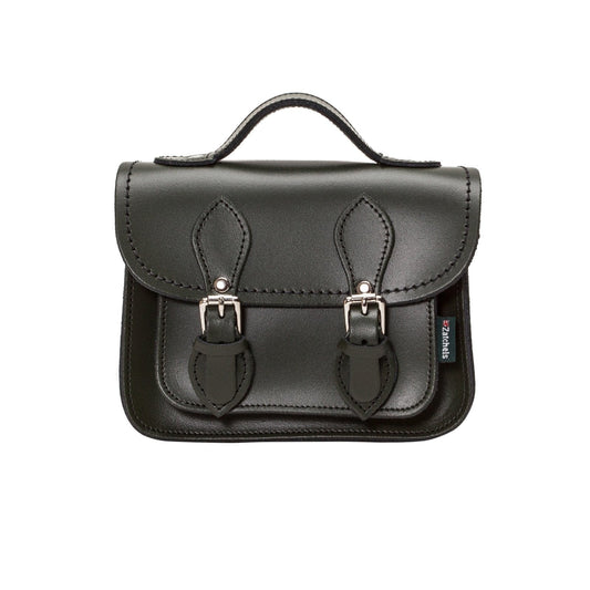 Handmade Leather Micro Satchel Ivy Green | Bascora